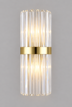 Vägglampa med vertikala kristallstavar