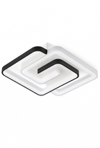Takplafond med svartvit LED-spiral – vit bakgrund