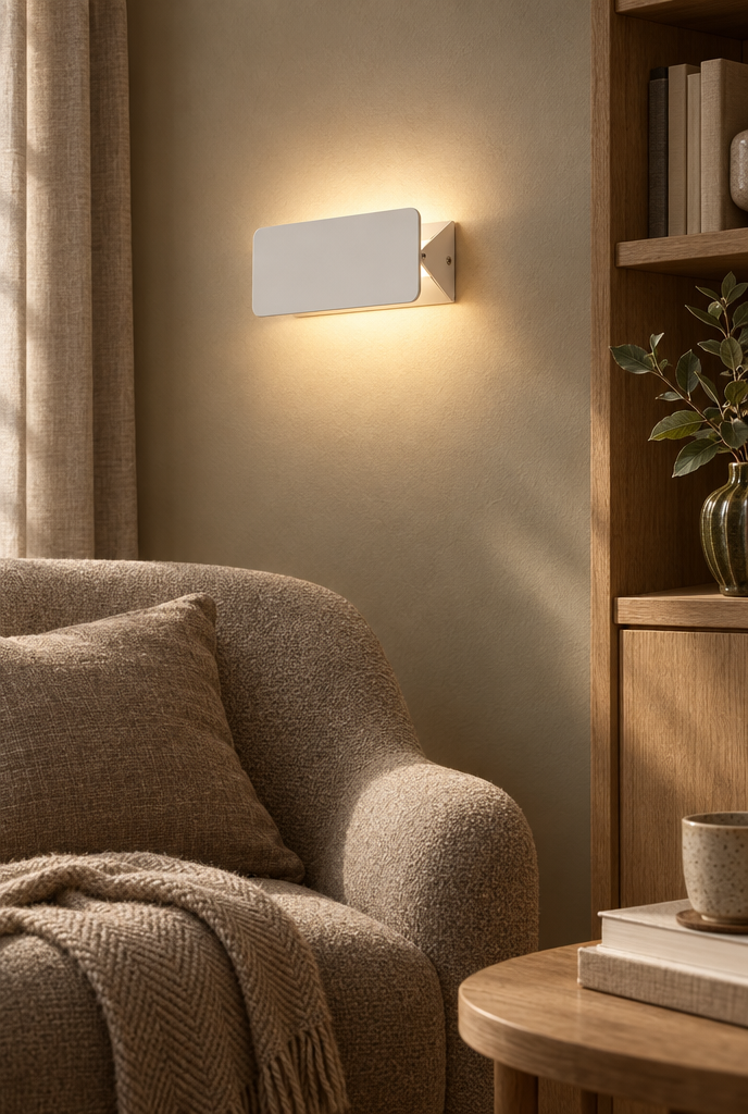 Hemton – justerbar rektangulär vägglampa