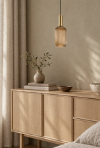 Takpendel i räfflat färgat glas