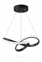 Takpendel med böljande LED-form – vit bakgrund