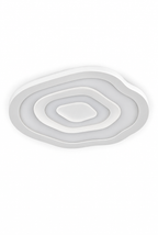 Vitiro – vit LED-taklampa 40 cm, släckt mot vit bakgrund