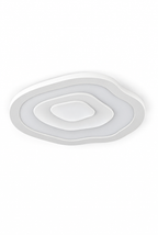 Vitiro – vit LED-taklampa 60 cm, släckt mot vit bakgrund