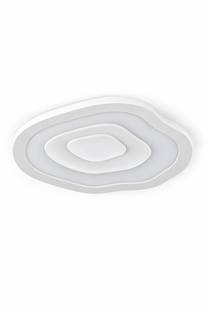 Vitiro – vit LED-taklampa 60 cm, släckt mot vit bakgrund